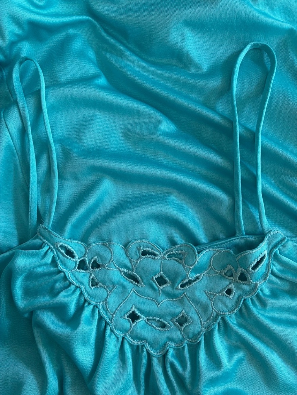 VTG 1970s Blue Disco Dress w Bolero Jacket Sz L - Picture 7 of 8
